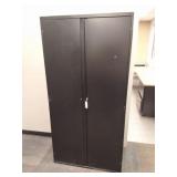LOCKING METAL CABINET WITH KEY- APPROXIMATELY 6