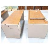 LARGE OFFICE DESK UNIT- 2 DESKS AND  BOLT ON
