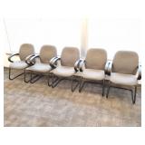 5 MATCHING CUSHIONED CHAIRS