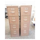 2- 4 DRAWER UPRIGHT FILING CABINETS