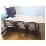 BREAK ROOM TABLE WITH 6 CHAIRS