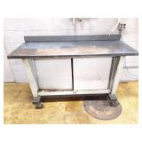 ROLLING STEEL WORK BENCH- TABLE-APPROXIMATELY