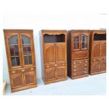 4- UPRIGHT WOODEN CABINETS- VERY NICE