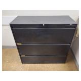 GLOBAL 2 DRAWER HORIZONTAL BLACK METAL FILING