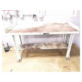 STEEL WORK BENCH- TABLE- APPROXIMATELY 69