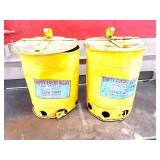 2- SAFE- T- CANS- OILY WASTE CANS- BOTH ARE BENT