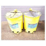 2- SAFE-T- CANS- OILY WASTE CANS- ONE HAS BROKEN