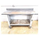 ROLLING SHOP BENCH- TABLE- STEEL- APPROXIMATELY