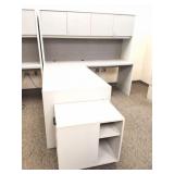 WRAP AROUND DESK WITH SMALL CABINET