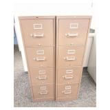 2- 4 DRAWER METAL FILING CABINETS