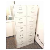 2- 5 DRAWER METAL FILING CABINETS