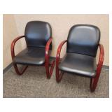 2- VERY  NICE LEATHER OFFICE CHAIRS