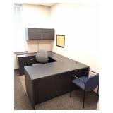 OFFICE  FURNITURE - WRAP AROUND DESK- 2 CHAIRS