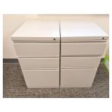 2- METAL FILING CABINETS WITH DRAWERS