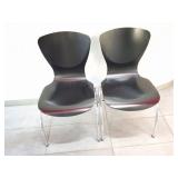 2- BLACK OFFICE CHAIRS