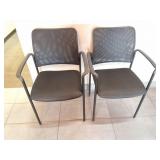 2 - BLACK MATCHING OFFICE CHAIRS