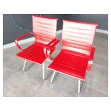 2- MATCHING VERY NICE RED CHAIRS