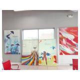 4 LARGE CANVAS WALL ART- APPROXIMATELY 6 FOOT