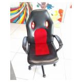 VERY NICE ROLLING OFFICE CHAIR RED AND BLACK