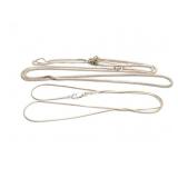 NECKLACE, 3 PC, STERLING SILVER, 16.3G