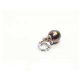 PENDANT, SOUTH SEA BLACK PEARL 12MM, DIAMOND, 18K