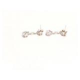 EAR RING 10K DIAMOND + PINK SAPPHIRE 2.2G
