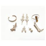 MIXED STERLING SILVER LOT, 9.8G