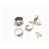 RINGS, STERLING SILVER LOT, 10G