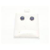 EAR RING, SAPPHIRE, 14K GOLD, 2.7G