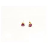 EAR RING 14K RUBY 1.9G