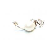 PENDANT, STERLING SILVER, PEARL, 9.3G