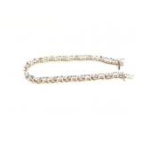 LADIES BRACELET 14K WHITE GOLD- ROUND/ PRINCESS