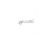 PENDANT, .35CT SAPPHHIRE, .12CT DIAMOND, 1.18G