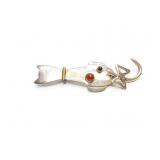 BROACH-PENDANT, STERLING SILVER, 11.5G