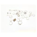 MISC. STERLING SILVER LOT, RINGS ECT, 43.7G