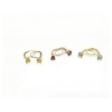 EAR RINGS, MISC. LOT, .7G