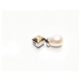 MATCHING PENDANT 8PT DIAMOND/ 8MM PEARL