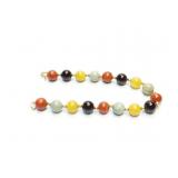 BRACELET, 14KGOLD W/ MULTI COLOR STONES, 15.2G