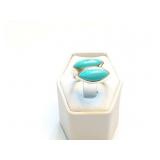 RING STERLING, TURQUOISE