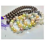 NECKLACE, 2 STRANDS BEADS