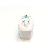 RIING 18K GOLD, .50 EMERALD, .25 DIAMOND