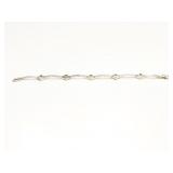 BRACELET, STERLING SILVER, BLUE STONE, 12.2G