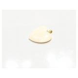 PENDANT, BONE- HEART SHAPED