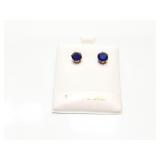 EAR RINGS LOOSE BLUE STONE 14KT