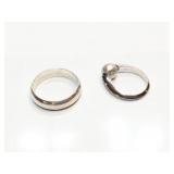 RINGS (2) STERLING SILVER, 0.7G
