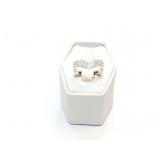 RING, LADY;S 14K GOLD, SMALL FULL DIAMONDS, 302G