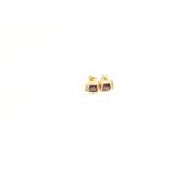 EAR RING 14K GARNETT/ DIAMOND 3.9G