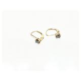 EAR RINGS, .8CT SAPPHIRE NATURAL, 14K GOLDM 1.2G