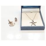PENDANTS +CHAIN, STERLING SILVER, 6.6G