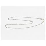 NECKLACE, TINY DIAMOND .12CT TOTAL, 4.8G